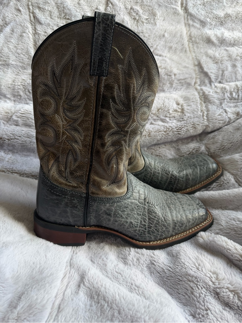 Laredo Western Boots — Distressed Gray — Men’s 9.5D
